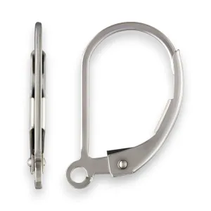 🆕🔗 Continental Earclip / Leverback / Earhook (Plain) in Sterling Silver | Pair 💍💍