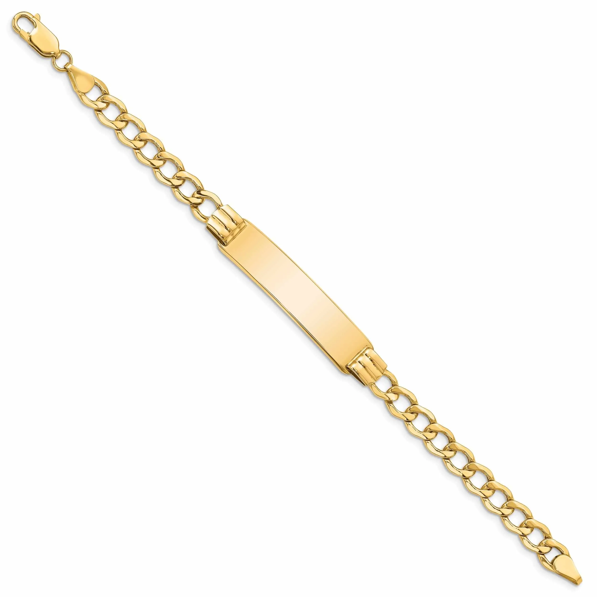 14k Gold Curb Link 5.9MM ID Bracelet