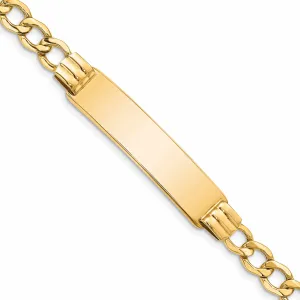 14k Gold Curb Link 5.9MM ID Bracelet