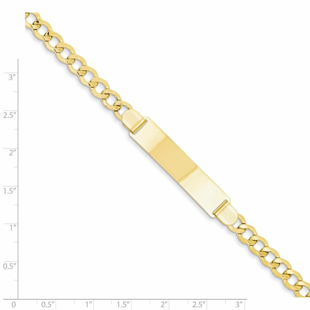 14k Gold Curb Link 5.9MM ID Bracelet