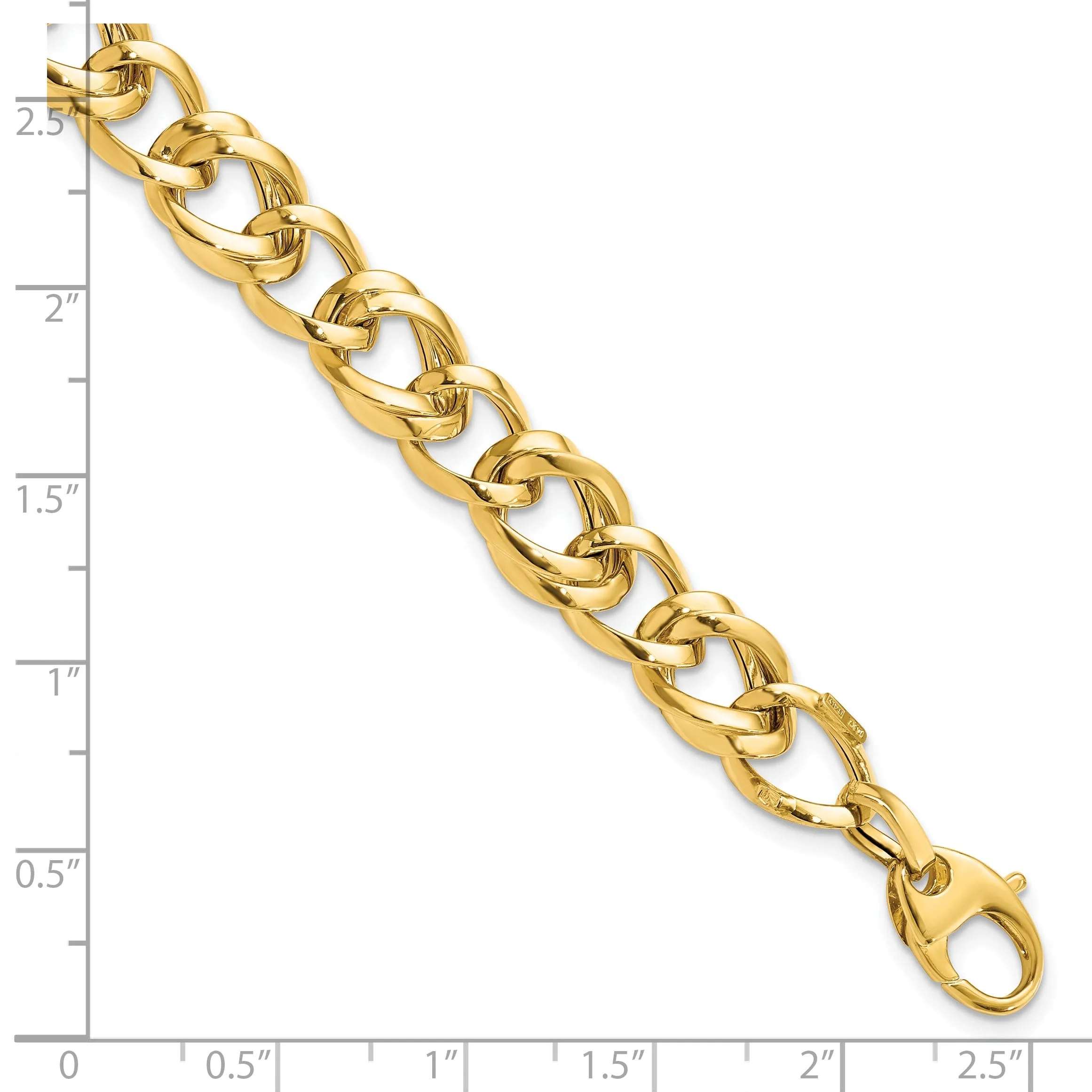14k Yellow Gold Polished Link Bracelet
