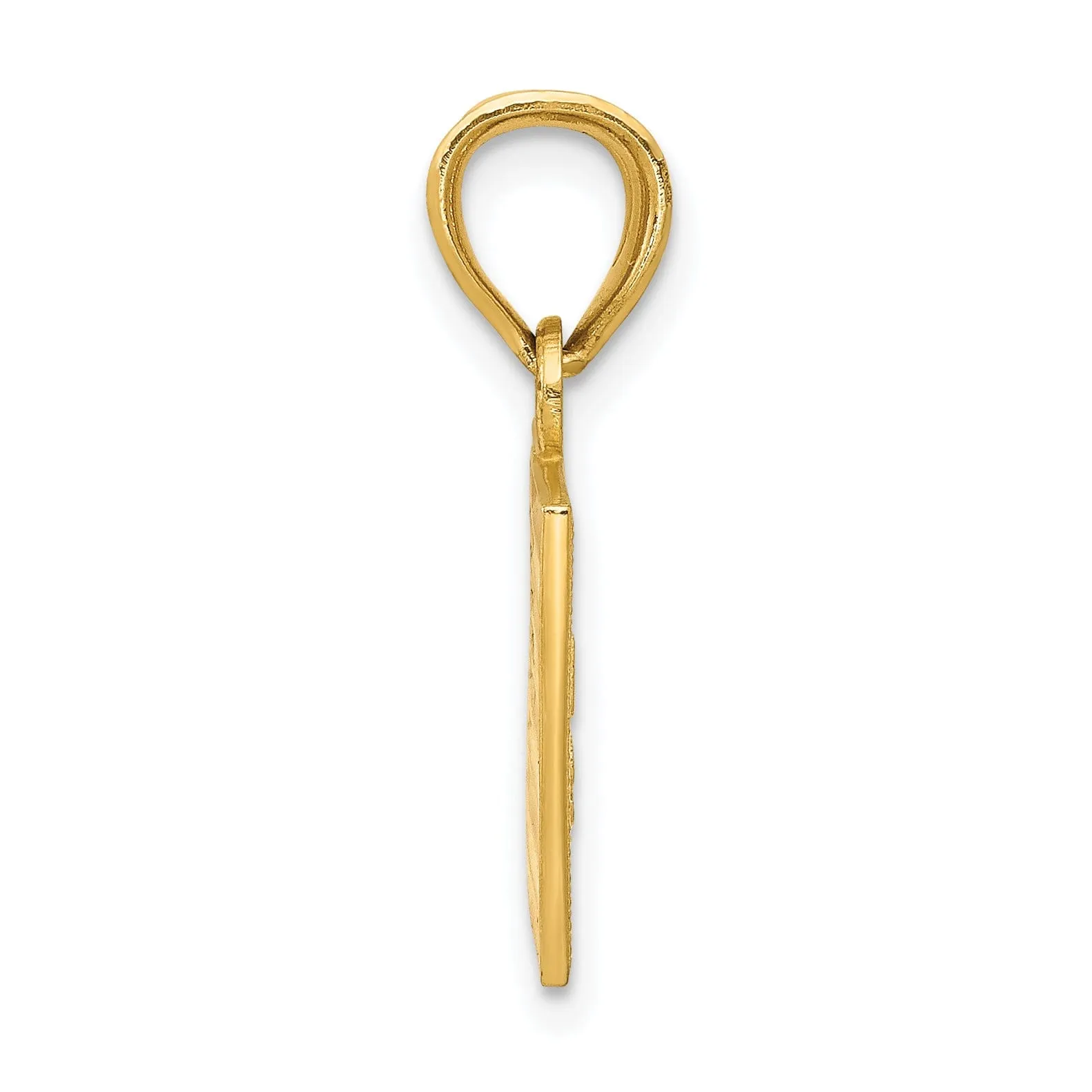 14k Yellow Gold United States Flag Pendant
