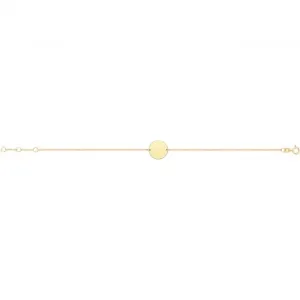 9CT Yellow Gold Disc ID Bracelet