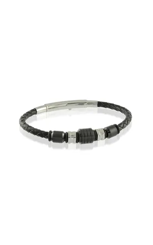 Adjustable Leather  Bracelet | Italgem Steel