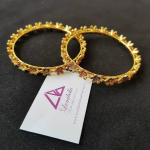 Antique style floral patterned Bangles  2*4