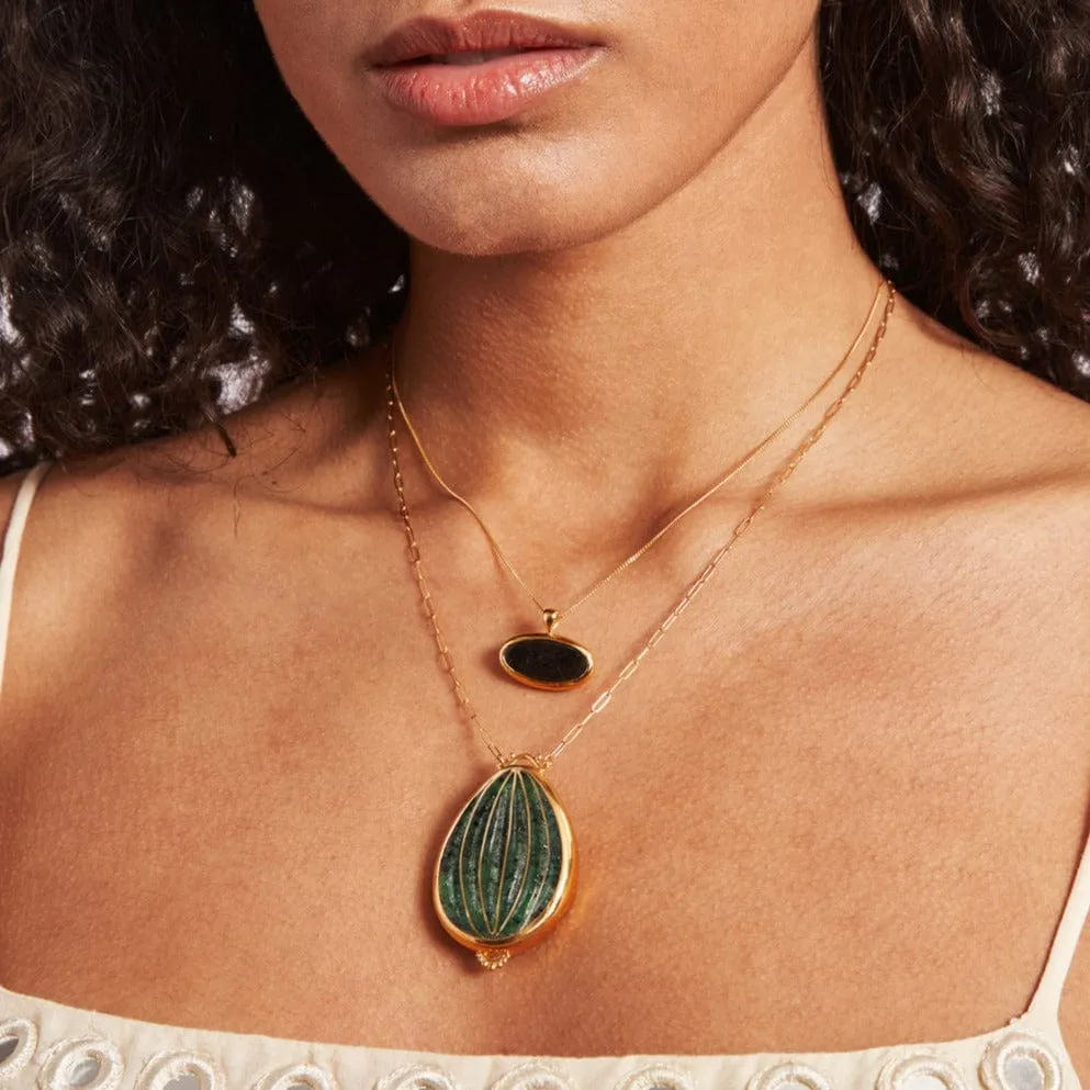 Balloon Pendant Necklace with Fuchsite