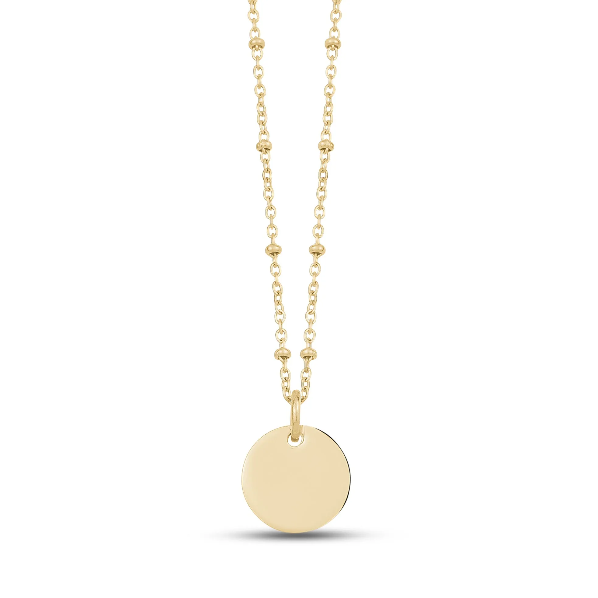 Beaded Chain Round Pendant