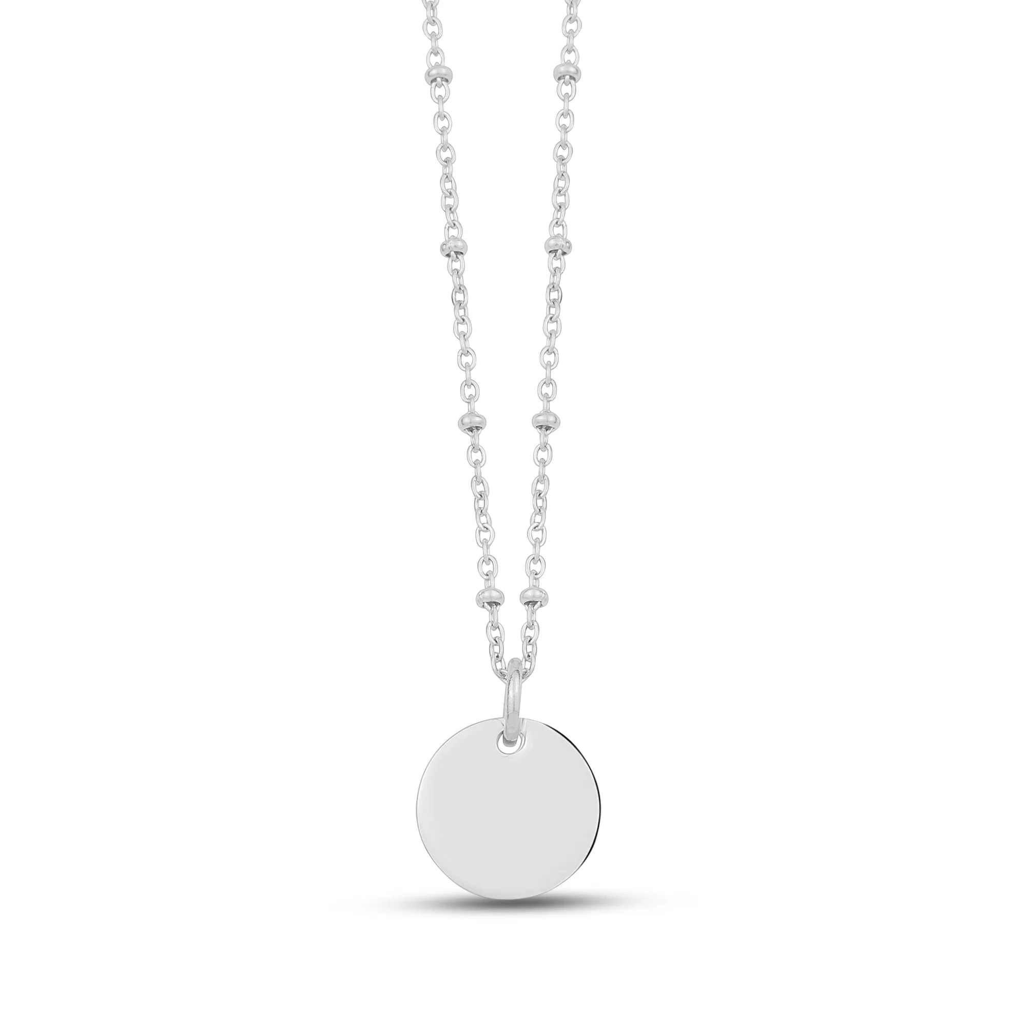 Beaded Chain Round Pendant