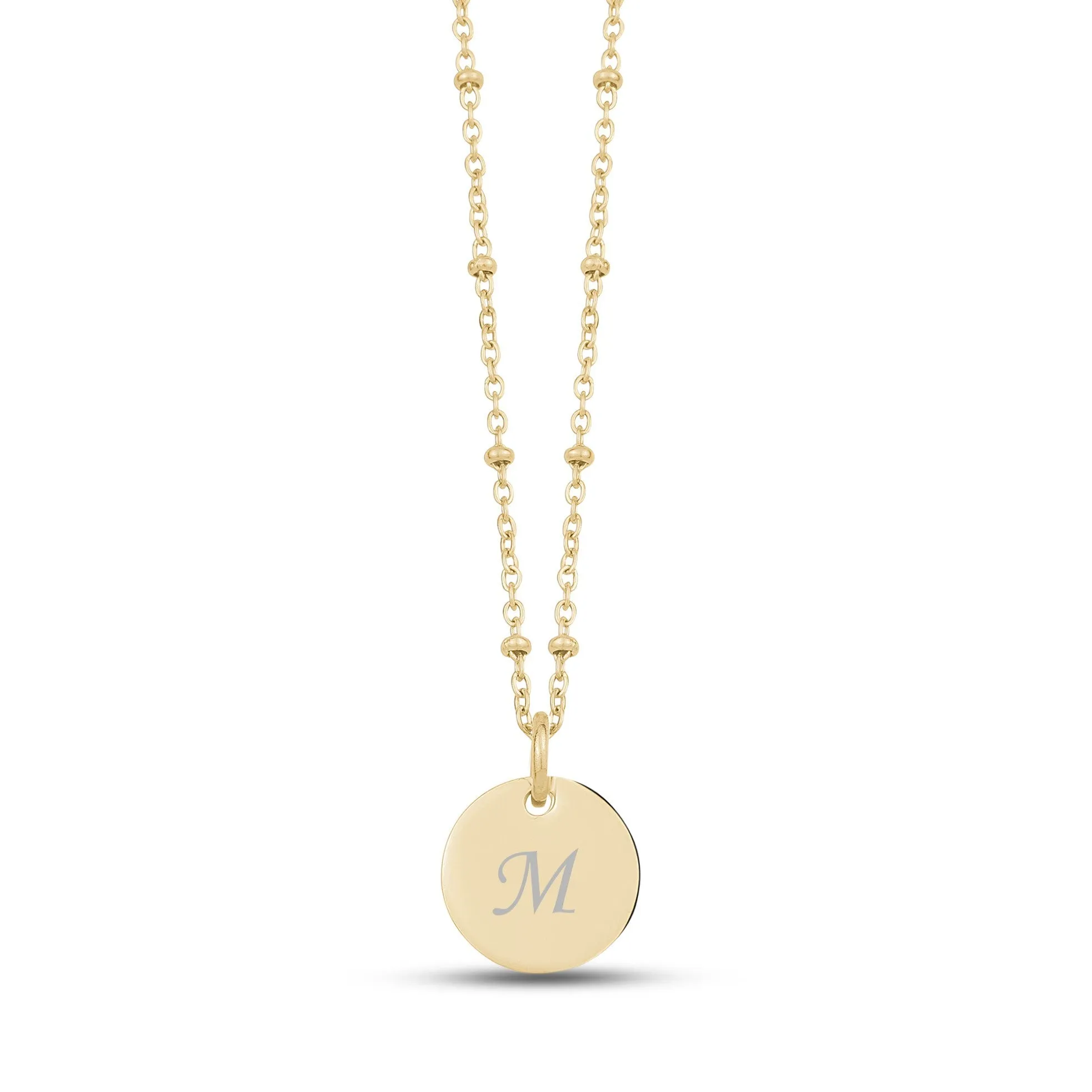 Beaded Chain Round Pendant