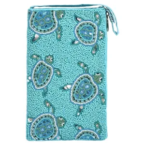 Beaded Club Bag - Swimming Turtles