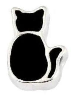 Black Cat Halloween Floating Charm