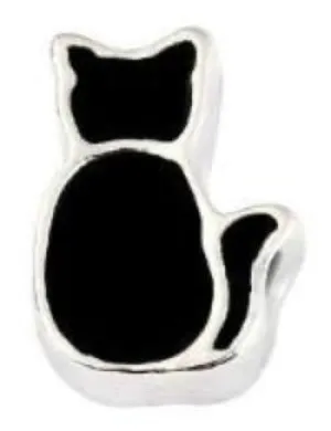 Black Cat Halloween Floating Charm