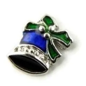 Blue Jingle Bell Christmas Floating Charm