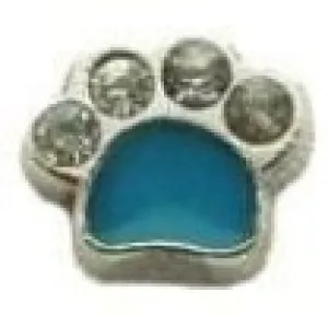 Blue Paw Floating Charm