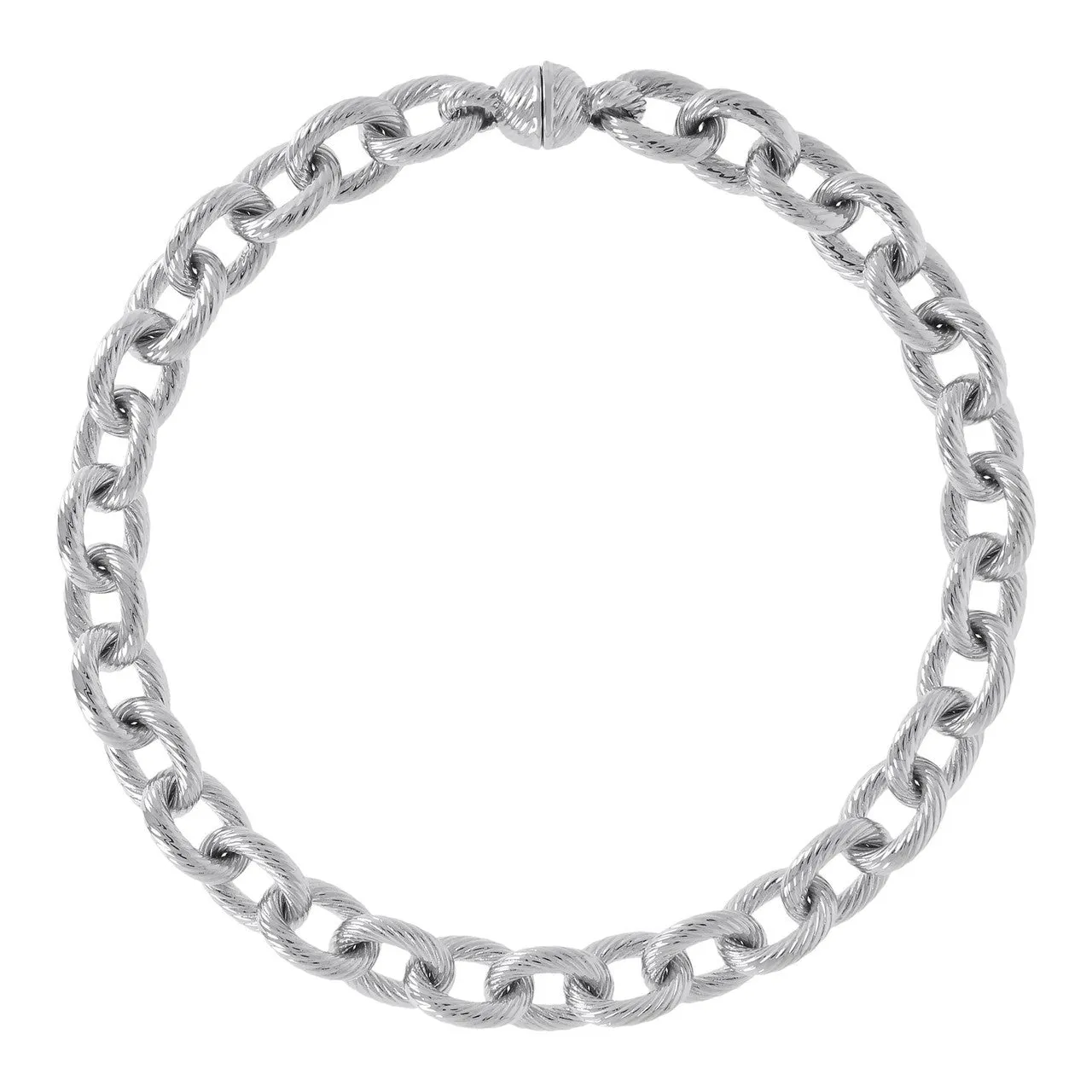 BOLD TEXTURED ROLO NECKLACE