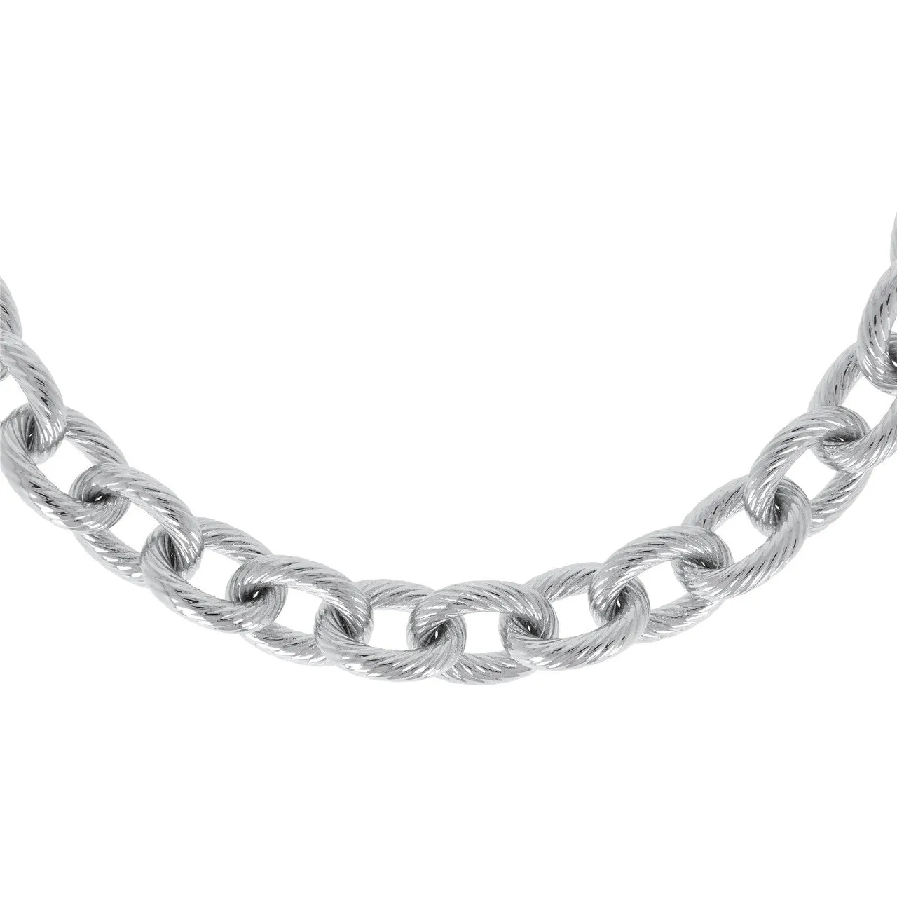 BOLD TEXTURED ROLO NECKLACE