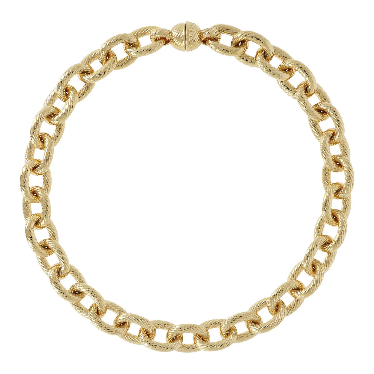 BOLD TEXTURED ROLO NECKLACE
