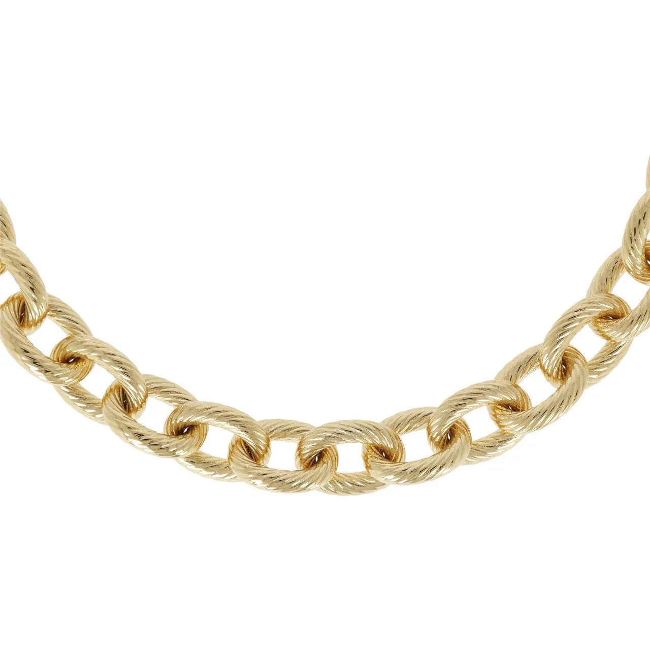BOLD TEXTURED ROLO NECKLACE
