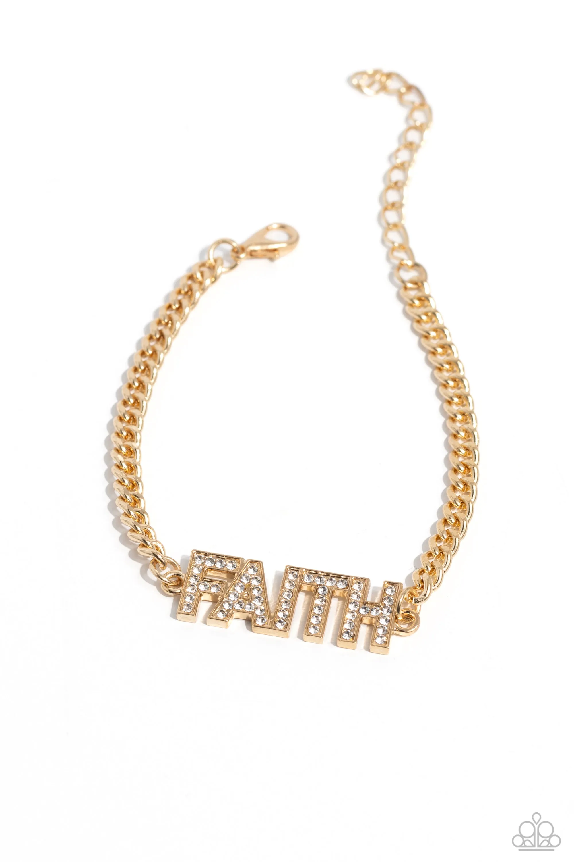 Bracelets Faithful Finish - Gold Inspirational B2322