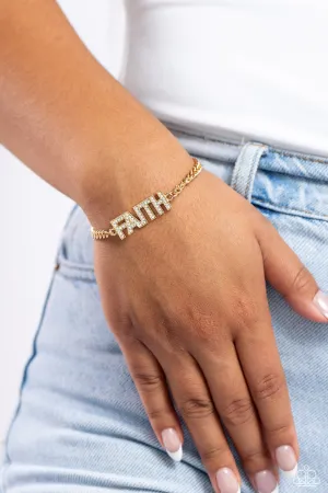 Bracelets Faithful Finish - Gold Inspirational B2322