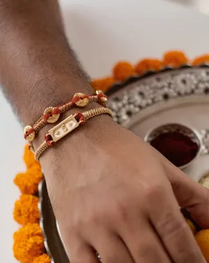 Brick Bond Bracelet In Zari (Single)