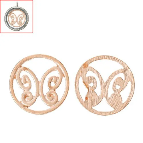 Butterly Floating Charms Dish Plate for Glass Locket Pendants and Floating