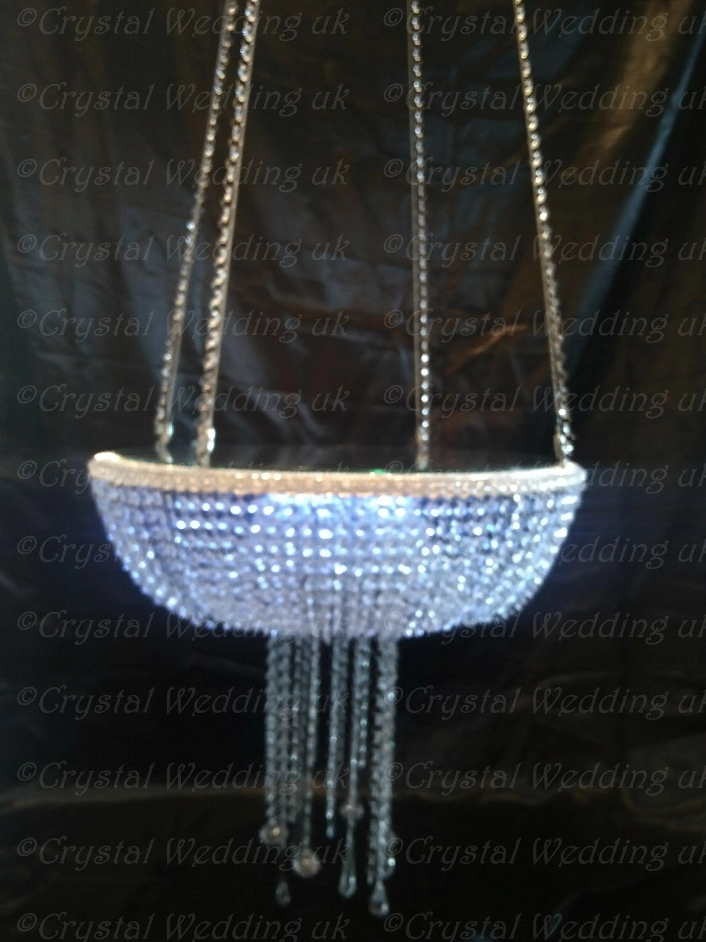 Cake Swing, Crystal Chandelier suspended cake platform. PREMIUM Glass crystal Heavy duty by Crystal wedding uk