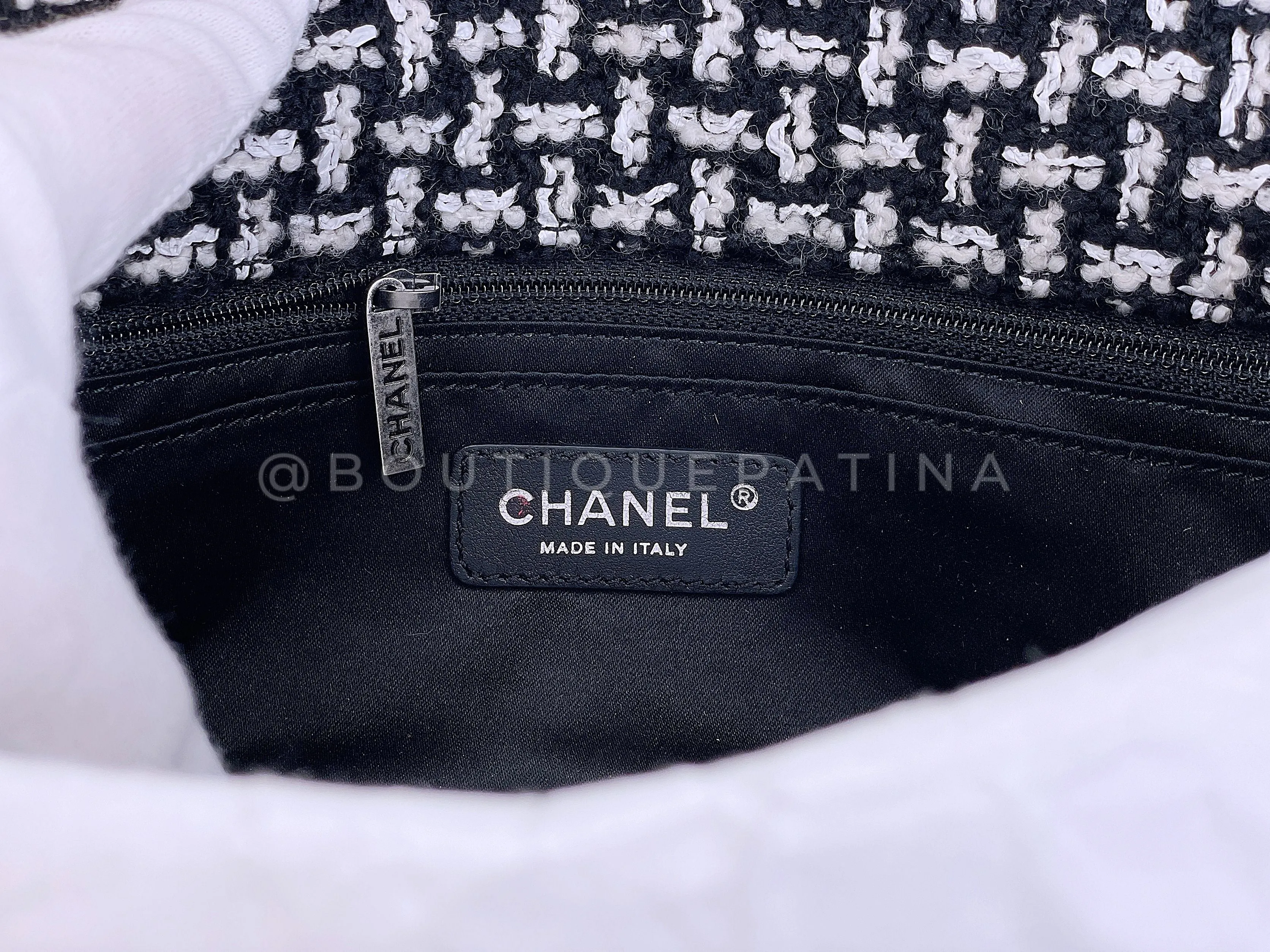 Chanel 2014 Paris-Dallas Métiers d'Art Tweed Beaded Fringe Flap Bag RHW WY5