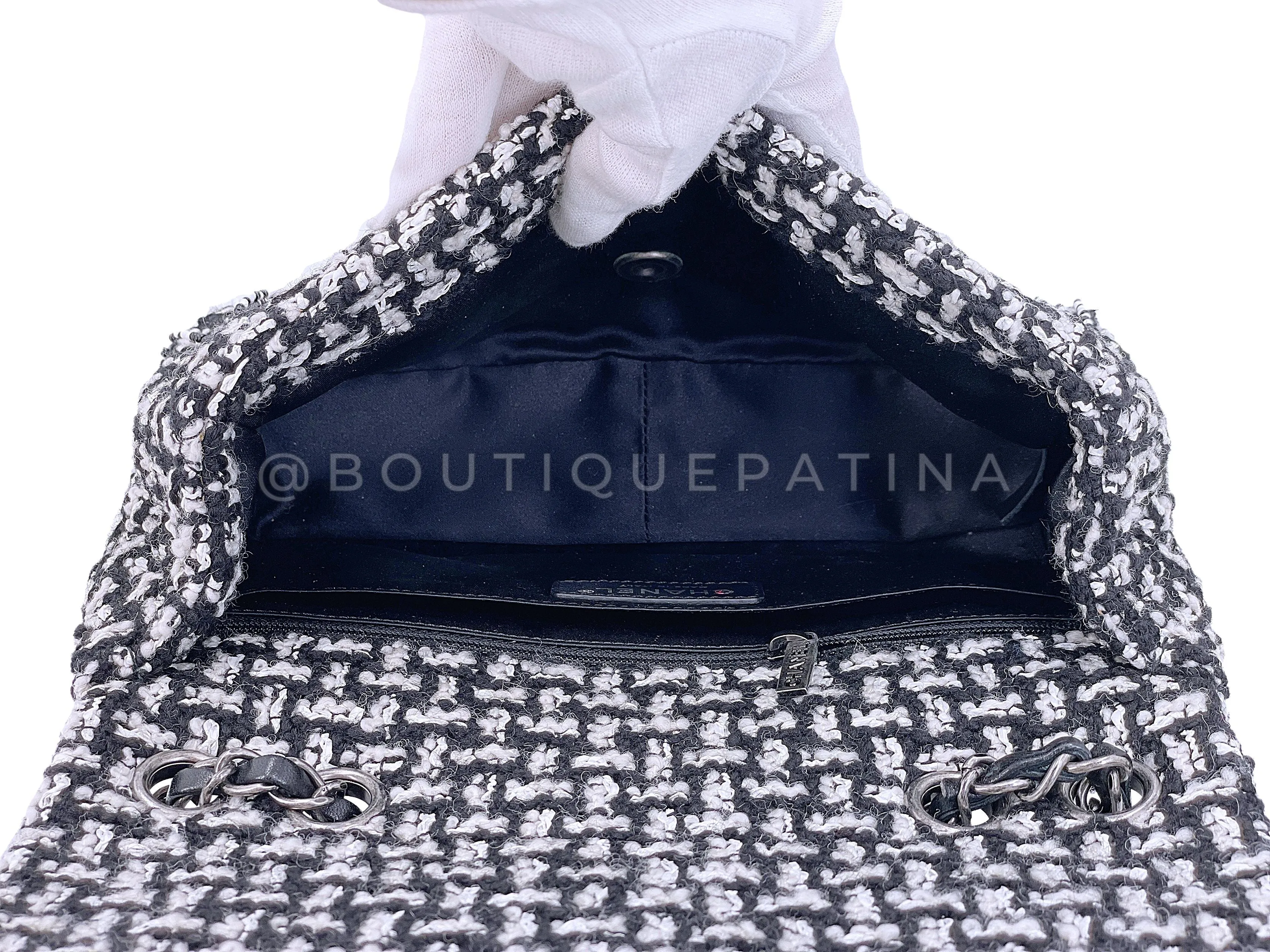 Chanel 2014 Paris-Dallas Métiers d'Art Tweed Beaded Fringe Flap Bag RHW WY5