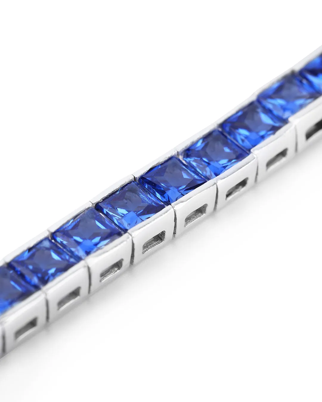 Channel Set Tanzanite Zirconia Tennis Bracelet