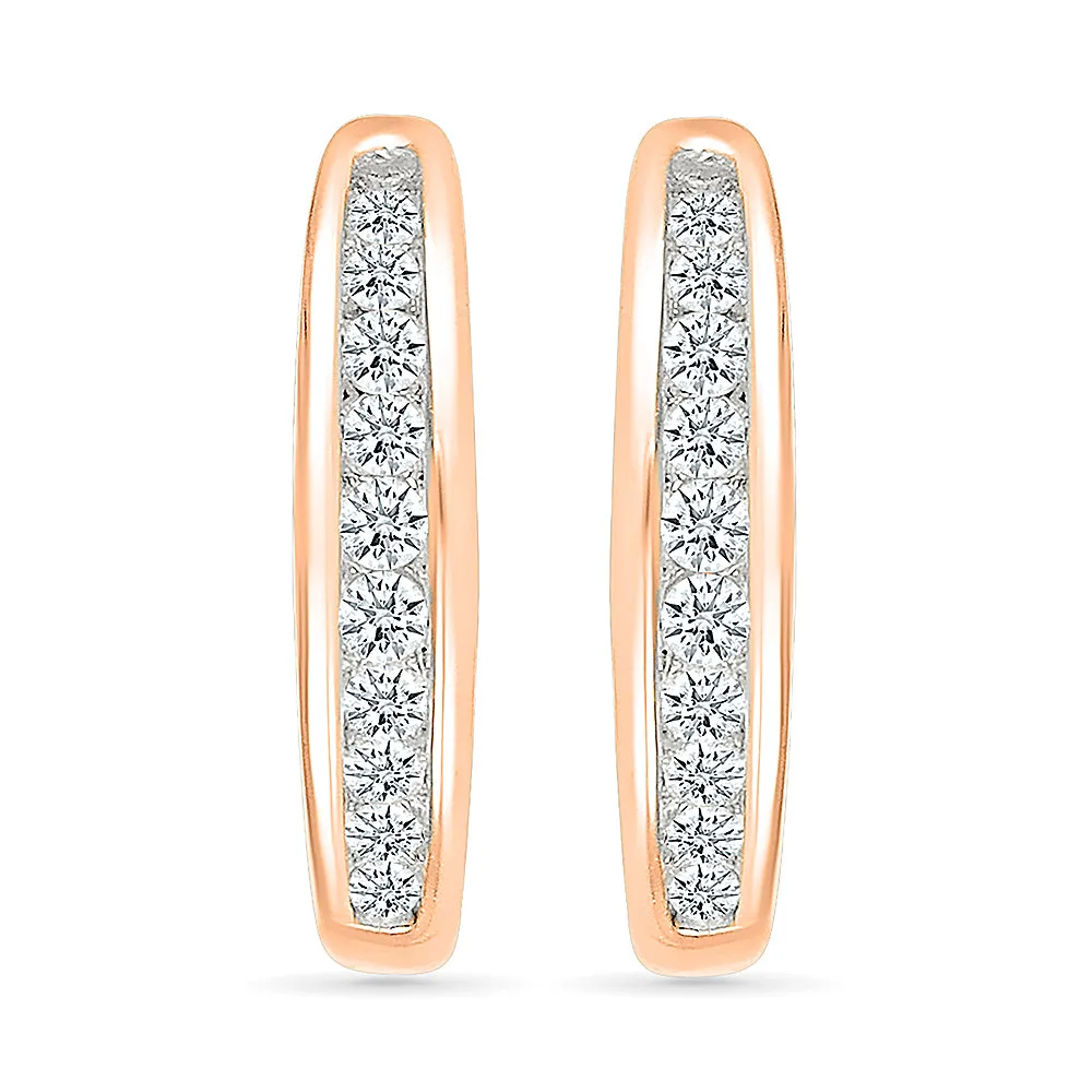 Charming Diamond Hoops Earring