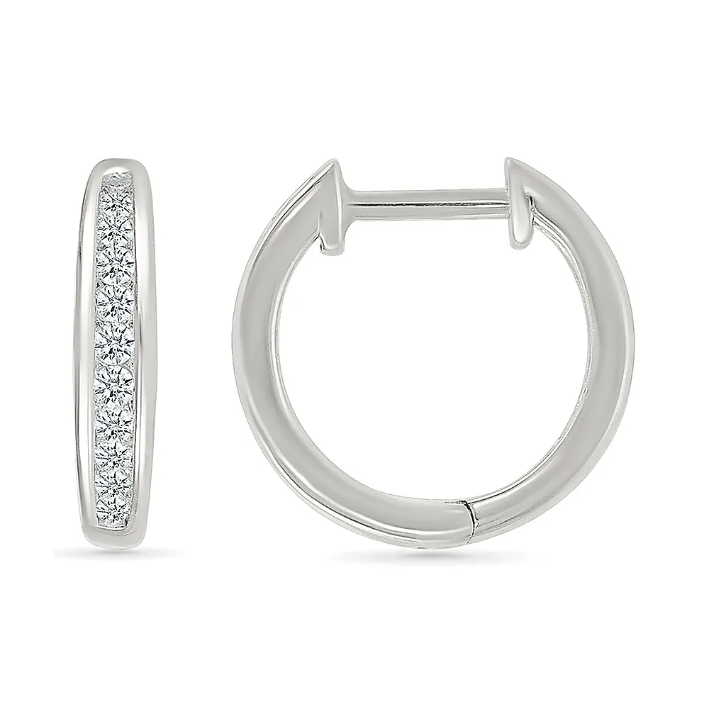 Charming Diamond Hoops Earring