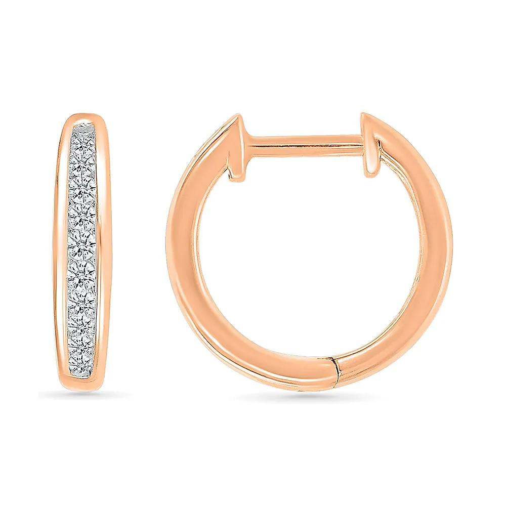 Charming Diamond Hoops Earring