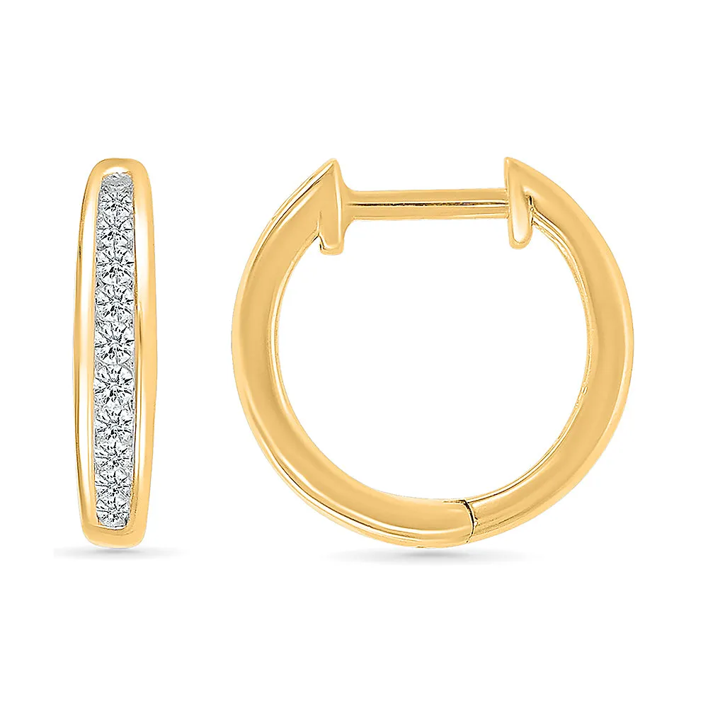 Charming Diamond Hoops Earring