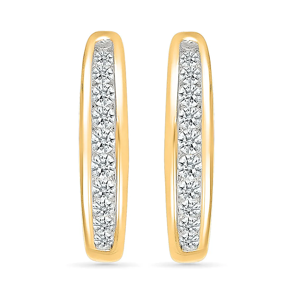 Charming Diamond Hoops Earring