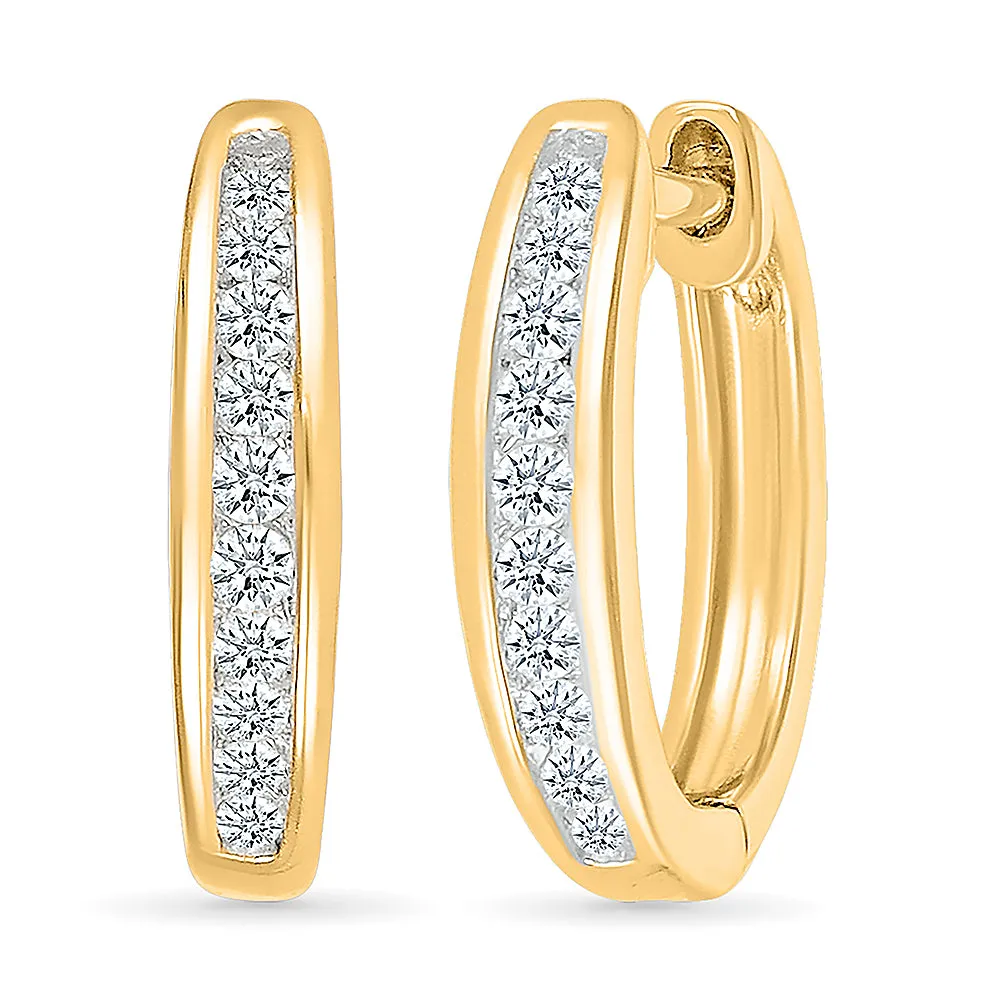 Charming Diamond Hoops Earring