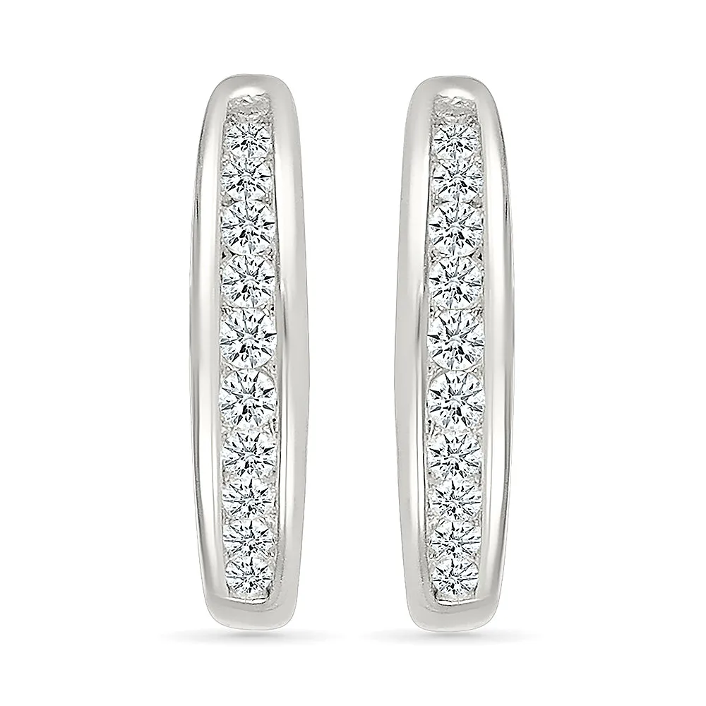 Charming Diamond Hoops Earring