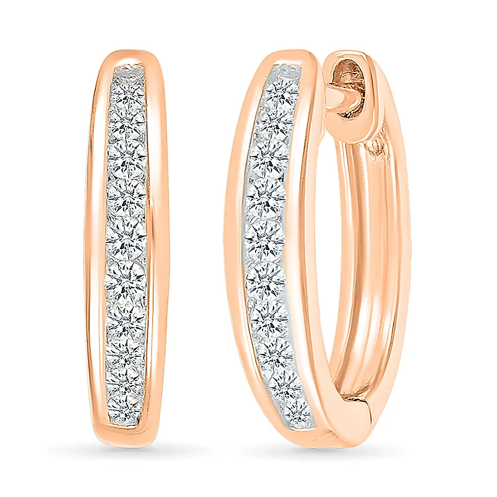 Charming Diamond Hoops Earring