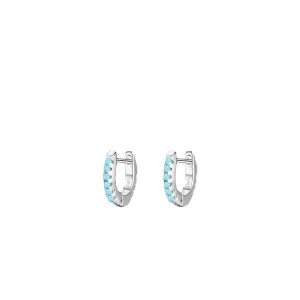 Charming S925 Silver Korean Turquoise Earrings with Fresh Forest Style