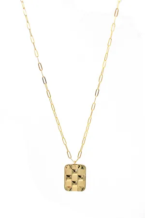 Checker Rectangle Necklace
