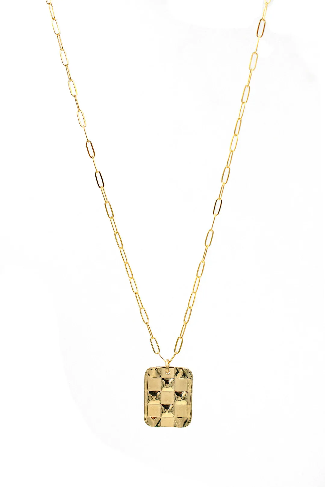 Checker Rectangle Necklace
