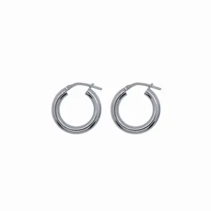 Chunky Hoop Earrings - Small - Silver