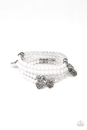 Colorfully Cupid - White Bracelet