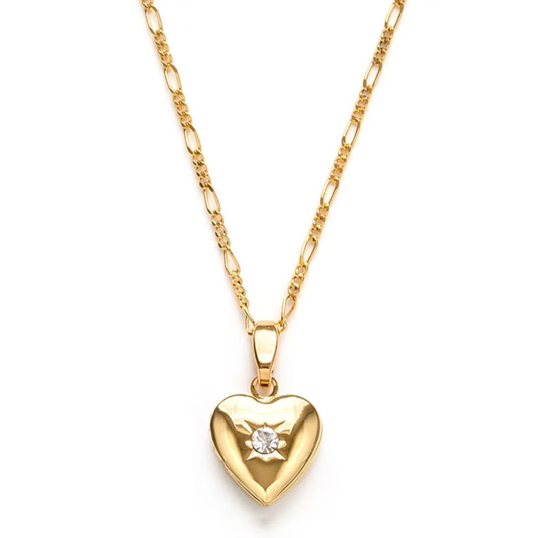 Crystal Heart Locket