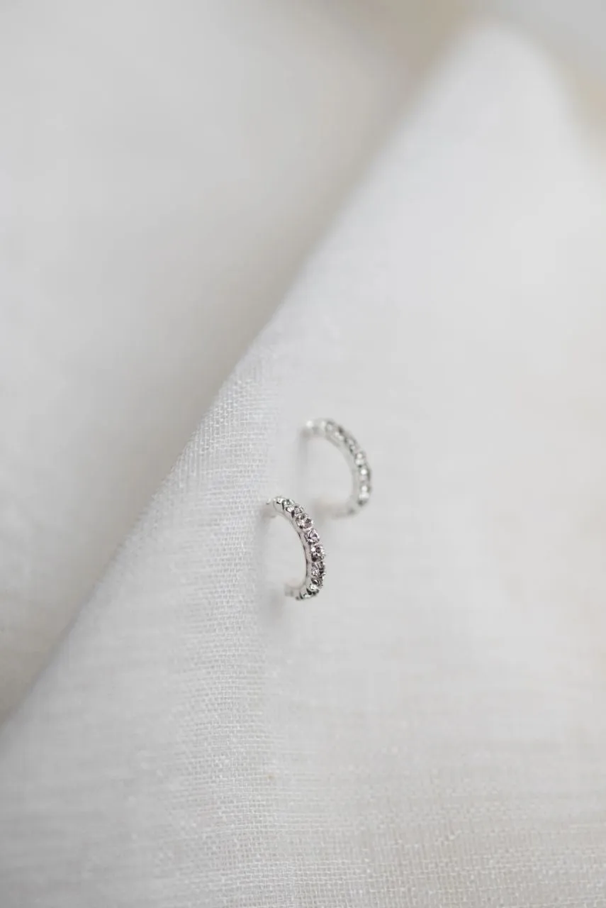 Crystal Pave Half Hoop