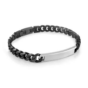 Curb Two-Tone ID Plate Bracelet 7.8mm