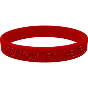 Custom No. 1 RED Silicone Bracelet
