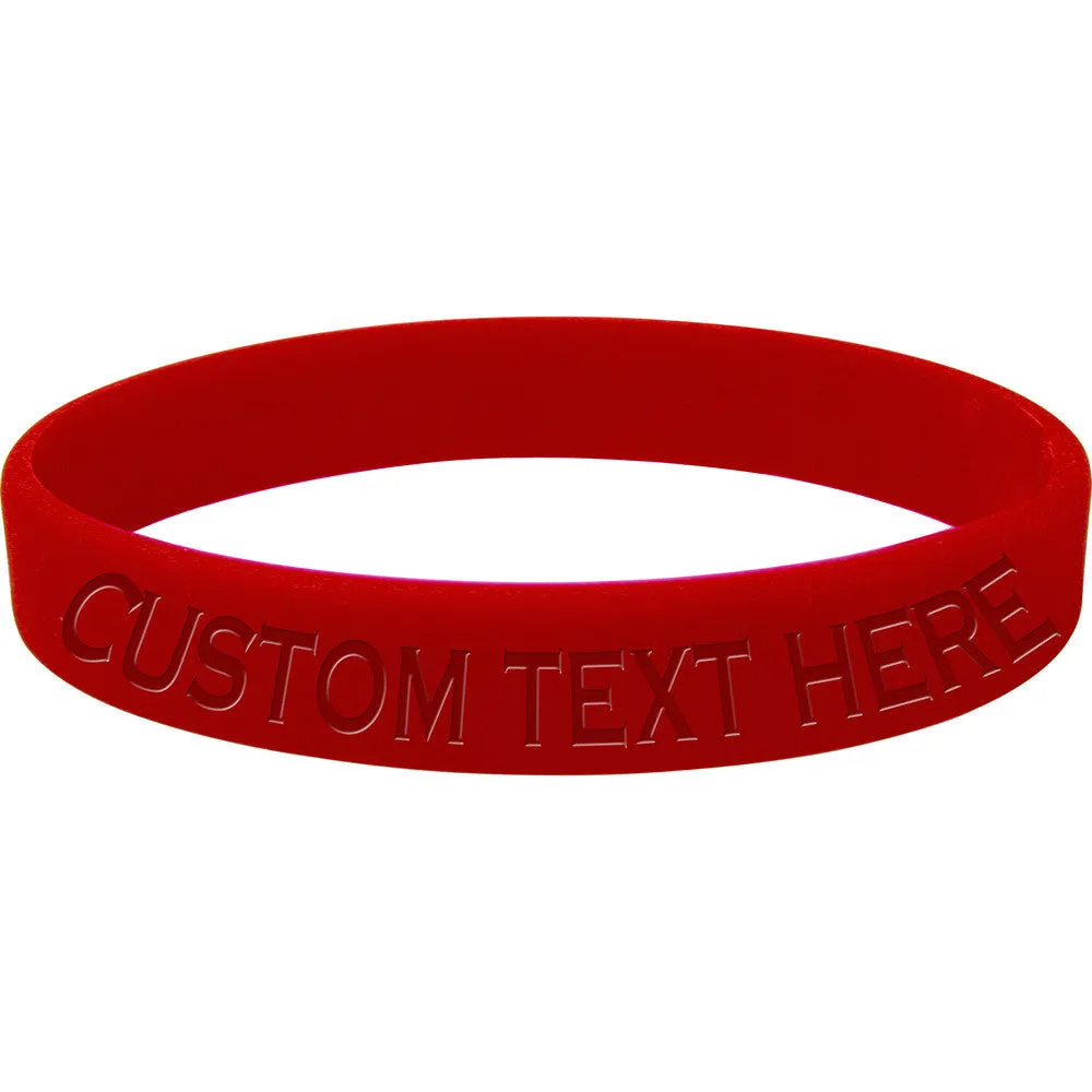 Custom No. 1 RED Silicone Bracelet