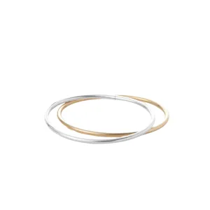 Dane Bangle Set (Silver & Gold)