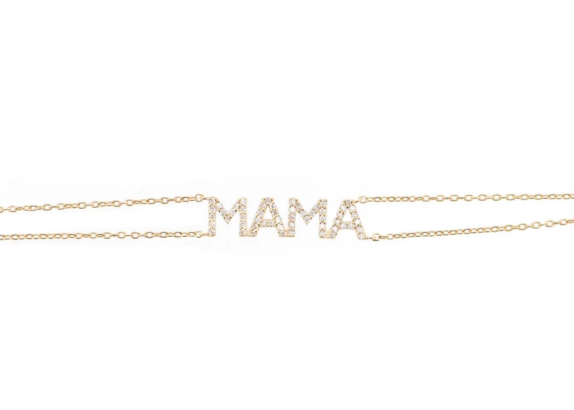 Diamond Pavé Double Chain Personalized Bracelet